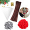 CLHXWU 500 Stück Braune Pfeifenputzer Basteln Set,Chenilledraht Braun,Süßigkeitentüte,Rote Nasen Zum Basteln,Selbstklebende Bastelaugen,Für DIY Weihnachtsgeschenke Handgemacht