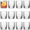KADAX Lot de 12 verres à eau, transparents, avec fond renforcé, à paroi épaisse, cannelé, bas, 330 ml