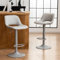 YOUNIKE Barhocker 2er Set, Barstühle Bar Stool Höhenverstellbar Drehstuhl, Küchenstühle Tresenstuhl mit Hohler Rückenlehne, Hohe Barhocker für Bartheke Küche, Alles Grau