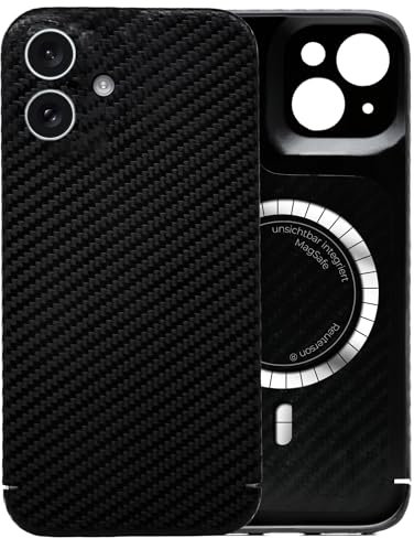 REUTERSON Carbon Cover iPhone 16 Magnetring | Edles Design | Ultradünne Carbon Handyhülle | Made in Germany