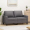 Willood 2 Sitzer Sofa Modern Couch Gästesofa fürs Wohnzimmer Schlafzimmer Gästezimmer Grau 120 cm Kunstleder