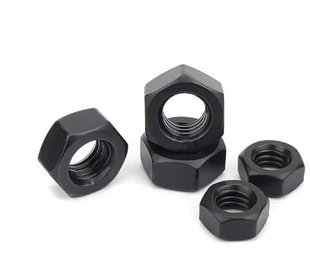 Sechskantmuttern, M24-1,5 legierter Stahl der Güteklasse 12,9, schwarze Oxidation, Feingewinde. Sechskantmutter, Sicherungsmutter(M22 2.0(5pcs))