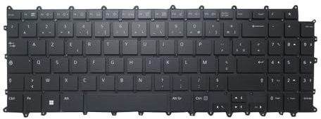 RTDPART Clavier Noir rétroéclairé pour Ordinateur pour LG KT0120B8LK03FRA00 (français, sans Cadre)
