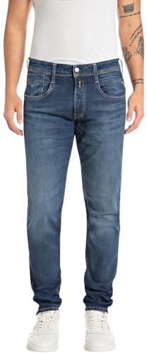 Replay Herren Jeans Anbass Bio, Dark Blue 007-7 (Blau), 33W/34L