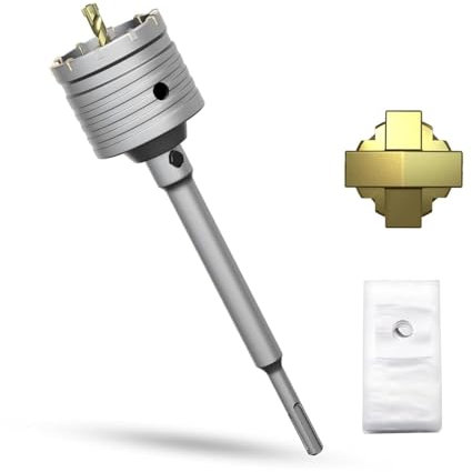 METOTY 68mm Bohrkrone Hohl Lochsäge-dosenbohrer,mit SDS Plus Adapter 220 mm Bohrkrone Steckdose,für Mauerwerk, Ziegel, Beton, Zement, Stein Concrete hole saw