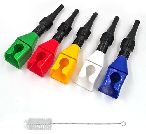 6Pcs Set Flexible Wide-Mouth Funnel with Built-In Filter, Including 1 Cleaning Brush, Snap Fit Car, Oil Funnel for Car, Collapsible Silicone Fuel Funnel for Adblue, Household, and Outdoor Use