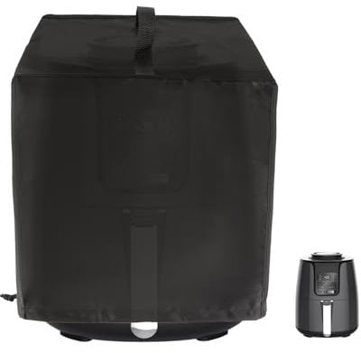 Black Air Fryer Cover for Kitchen Counter,Heavy Duty Heat-Resistant Dust Cover for Ninja AF101 Air Fryer 4 Quart/Instant Vortex Plus 6QT XL Air Fryer Ninja