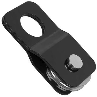 Bohaner Umlenkrolle Seilwinde aus Stahl bis 4t Zuglast Lenkrolle zur Umleitung des Seilzugs mit beweglichen Seitenteilen Forstseilwinde Seilrolle Offroad Seilzug Schwarz (4T)