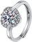 Diamant Ring Glänzend für Paar Freund Mädchen Partnerringe 925 Sterling Silber Ringe Zirkonia Eheringe Antragsring Hochzeitsringe Verlobungsring Eheringe für Freund und Freundin Ring Schmuck