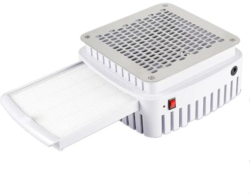 TENVORA Nail Dust Collector,Dust Collector Nail Salon Nail Dust Collector With Filter Built-in Desktop Nail Vacuum Cleaner Gel Nails Manicure Desk Collector For Nails(PLUG (100-110V))