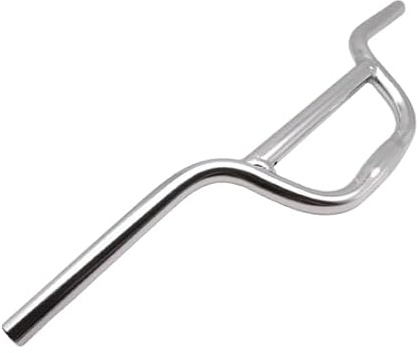 BMX Fahrrad Lenker Aluminium Fahrradlenker freistyle bike handlebar 620 640 660mm H110 mm Schwarz silber (640mm Silber)