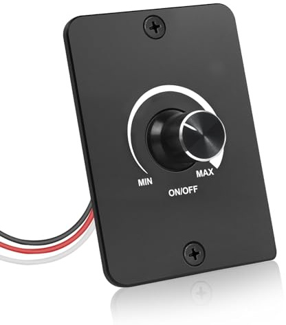 12V Dimmer 5A, PWM LED Dimmschalter, LED Dimmer 12V, Stufenloses Dimmen, für Wohnmobile, Wohnwagen, Transporter, Lastwagen, Pkws und Schiffe