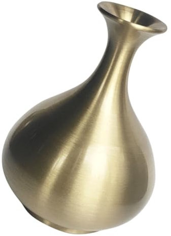 Healifty Kleiner Messing Vase für Blumen Tischdeko Antike Metallvase für Zuhause Dekorative Blumenhalter Winzige Vasenornament