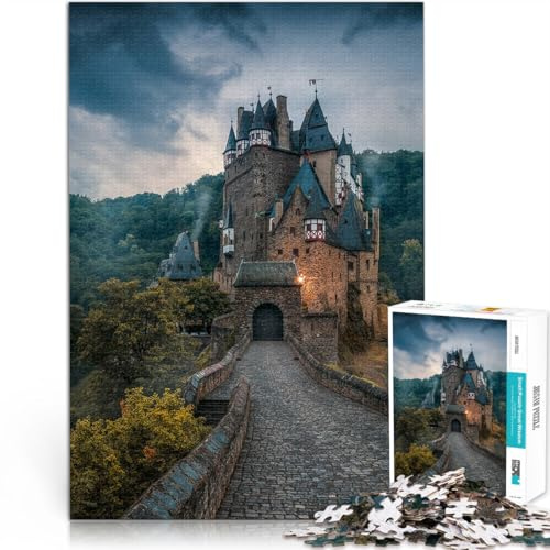 für Erwachsene 2000-teiliges Puzzle Burg Eltz Aus Karton ab 14 Jahren mit vollständig miteinander verbundenen Stücken beliebiger Form Geschenkspielzeug。Größe：70x100cm/27.5x39.3Zoll