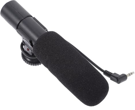 Toddmomy Professionelles Aufnahme-mikrofon für DSLR Kamera und Smartphone 3.5mm Klinke Schwarz aus ABC Material Hohe Empfindlichkeit Tragbar Signal-zu-geräusch-verhältnis 76 Geeignet
