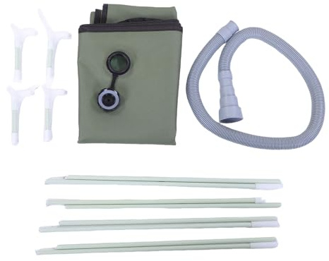 Fafeicy Piatto Doccia Portatile, Base Doccia da Campeggio Pieghevole con Tappi di Drenaggio e Tubi Collegati, per Campeggio All'aperto RV Travel Beach Pet Bathing (Crescita 80x80x10 cm /