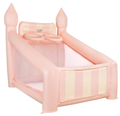 Panier de Basket Gonflable pour Enfants - Grand Format - Usage Intérieur - Gonfleur Intégré - PVC - Rose
