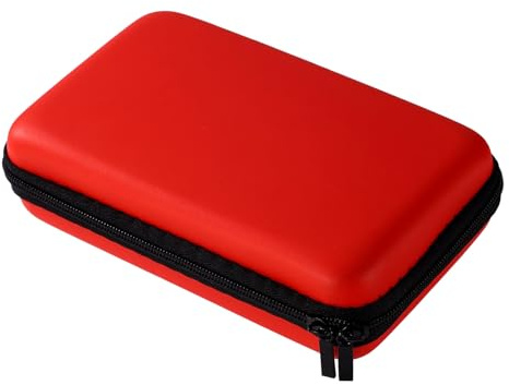 Custodia Riporto per New 3DS 3DS 2DS XL DSi DS Lite, Impermeabile Custodia Protettiva Trasporto con Cinturino Staccabile Guscio Rigido Compatto per Console di Gioco Portatile (Rosso)