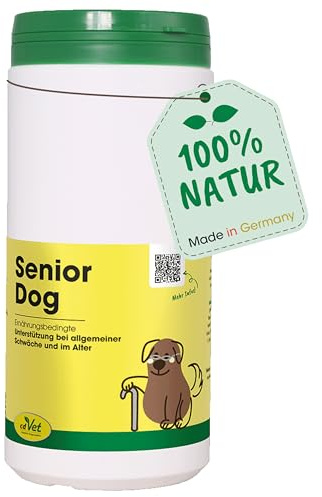cdVet Naturprodukte Ergänzungsfuttermittel SeniorDog 600 g - Für ältere Hunde, natürliche Unterstützung mit Vitaminen und Eisen