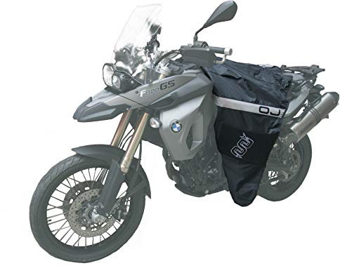 OJ JC0050 Pro Moto Coprigambe Universale Impermeabile in Poliestere per Tutte le Tipologie di Moto con Regolazioni Multiple per Adattarlo con Perfezione alla Tua Moto, Nero, Taglia Unica