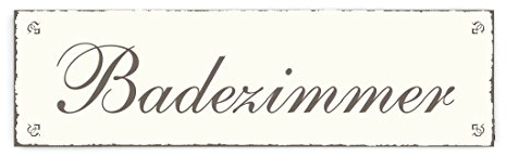 SCHILD Dekoschild BADEZIMMER Shabby Vintage Holzschild Türschild