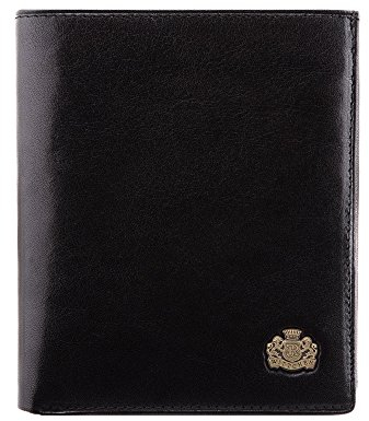 WITTCHEN Geldbörse aus Rindsleder | Kollektion: Arizona | aus hochwertigen Materialien | elegant und klassisch | Schwarz | 11.5x13 cm