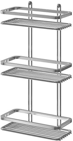 DUSCHY Badregal 3 Etagen Hänge-Duschablage Duschkorb Duschregal Badregal Regalsystem - chrom
