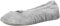 Isotoner Pantoufles ballerines en micro-éponge Chevron pour femme, gris clair, 6.5-7 UK