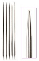 KnitPro Nova Metallnadeln mit Doppelspitze, kurz, 10 cm x 3 mm