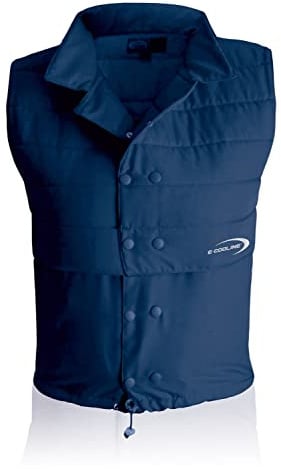 E.COOLINE PowerVital KühlWeste Unisex - Erwachsene mit Nierenschutz-96-103 cm Brustumfang-Blau