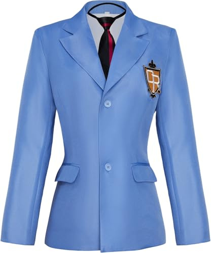 COSTHAT High School Host Club Cosplay Kostüm Anime Schule Unifrom Blazer Top mit Krawatte Outfits für Erwachsene Halloween, Unisex, Large