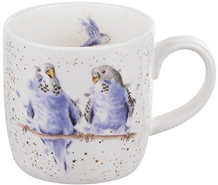 Portmeirion Royal Worcester Wrendale - Date Night - Budgie Mug by Wrendale Designs