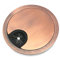 PRIOstahl® Kabeldurchlass Kabeldurchführung Kabelauslass Metall / Ø68mm Kupfer - gebürstet (Optik) / Gummidichtung