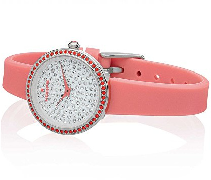 Hoops 2602L-S08 Rosa Stahl 316 L Frau Uhr