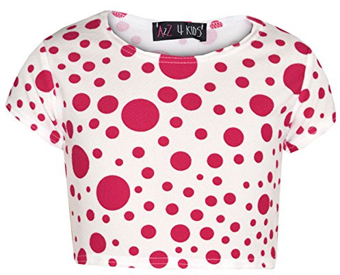 A2Z 4 Kids Pink Polka Dot Skater Dress - Pink Dot Crop Top 13