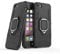 Compatible with iPhone 5 5S SE Case, Metal Ring Grip Kickstand Shockproof Hard Bumper (Works with Magnetic Car Mount) Dual Layer Rugged Cover for Apple iPhone 5, iPhone 5S, iPhone SE (Black)