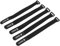 Bnineteenteam Fahrrad Klett Straps, 5 Stück verstellbare Fahrradhakenschlaufe verstellbare Nylon-Fahrrad-Lenker-Zuggurte (schwarz)