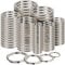 FANDAMEI Schlüsselring, 100 Stücke Schlüsselringe Set Vernickelte Stabile Runde Schlüsselanhänger Ringe mit Ø 15mm/20mm/25mm/32mm für Hausschlüsseln, Autoschlüsseln, DIY