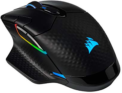 Corsair Dark CORE RGB PRO SE Wireless FPS/MOBA Gaming Mouse with Qi Charging – 18,000 DPI – 8 Programmable Buttons – Sub-1ms Wireless – iCUE Compatible – PC, Mac, PS5, PS4, Xbox – Black
