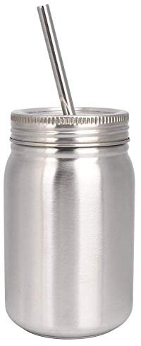 Wifehelper Tasse de Bouteille d'Eau Extérieure de Tasse de Café d'Eau de Tasse en Acier Inoxydable de 700 Ml avec Paille de Couvercle pour La Maison, l'Extérieur, Le Bureau, l'École