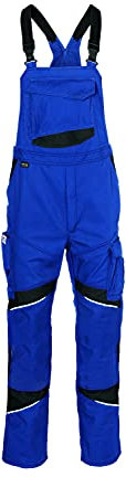 KÜBLER Workwear KÜBLER ACTIVIQ Cotton+ Arbeitslatzhose blau, Größe 48, Herren-Arbeitslatzhose aus verstärkter Baumwolle, robuste Arbeitslatzhose