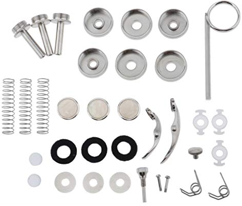 kesoto Trompete Reparatur Set, Fingerknöpfe Wasserschlüssel Spit Ventil Halter Federn Schrauben Musikinstrument Zubehör