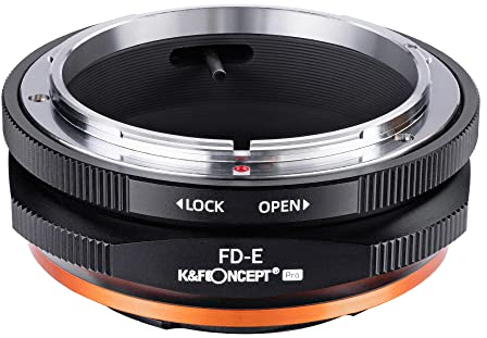 K&F Concept M13105 FD-NEX Hochpräziser Objektivadapter Canon FD Adapterring für Canon FD Objektiv auf Sony Alpha NEX E-Mount Kamera