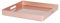 Argon Tableware 33cm Square Serving Tray with Handles - Rose Gold - Metallic Finish Decorative Breakfast Dish Melamine Food Tray for Eating, Snacks, Drinks, Food Serving
