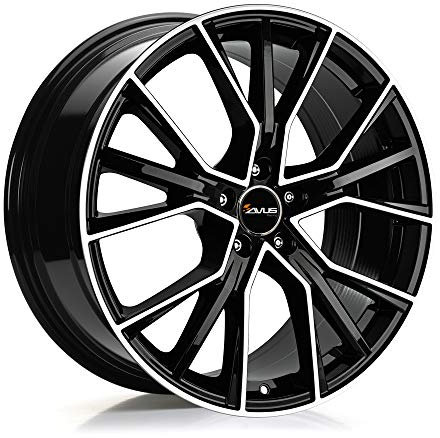 AVUS RACING AF18 4 Alufelgen NAD 10, 5x22 5x112 ET43 66,7 Black Poliert Made IN Italy