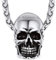 Richsteel Edelstahl herren Anhänger Gotik Skelett Kopf Halskette Punk Schädel Schmuck für Weihnachten Halloween Geburtstag