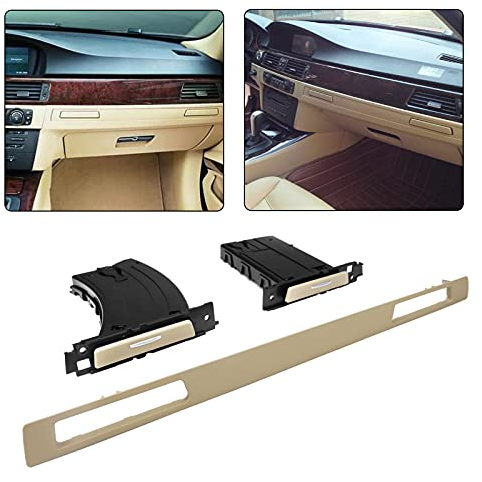FEXON Lot de 3 Porte-gobelets rétractables pour plongeurs et passagers compatibles avec BMW E90 E91 E92 E93 51459173469 51459173463 51457138797 Beige