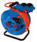 Hilark Garten-Elektrokabeltrommel, Rückspule, Kabeltrommel H07BQ-F 3g2,5 mm2, Schuko-Stecker und blau Schuko-Steckdosenblock, Klappsteckdose (50 meter, Orange)
