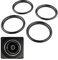 Auto Luftauslass Dekorativer Ring Ersatz für Audi A3 S3 2013-2020 / Q2 2017+ 4-teiliges Set, Armaturenbrett Klimaanlage Lüftungsöffnungen Ring Auto Styling Edelstahl, Auto Interieur Zubehör (Schwarz)