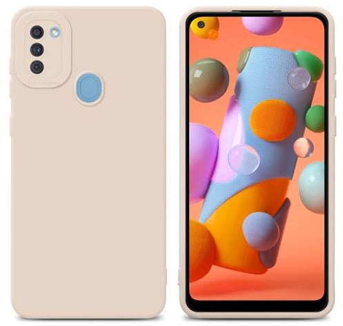 Cadorabo Hülle kompatibel mit Samsung Galaxy A11 / M11 Schutzhülle TPU Silikon Case Liquid Design mit Kameraschutz Slim Kratzfest Weiche Gummi mit Rundumschutz Case Hülle für Galaxy A11 / M11 in Rosa